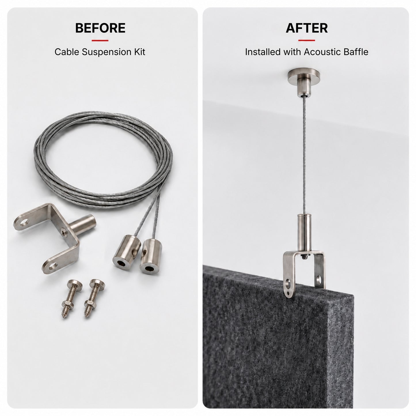 Hanging Baffle Wire Suspension Kit for Acoustic Baffles