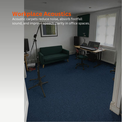 Acoustic Carpet Tiles | 50x50 cm | Marine Blue | 64 Sq Ft