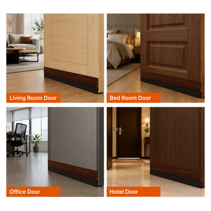 Door Seal Bottom Carbon Metal + Rubber Insulation 36" x 1.5"