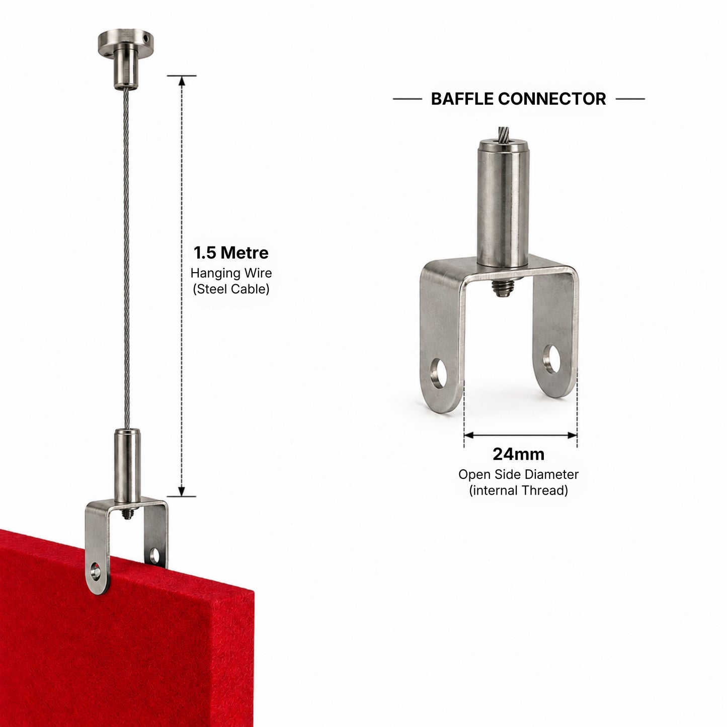 Hanging Baffle Wire Suspension Kit for Acoustic Baffles