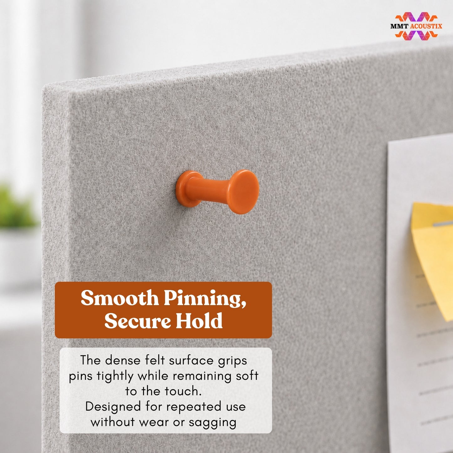 FeltPin Bulletin Board 30x30cm | Pumice