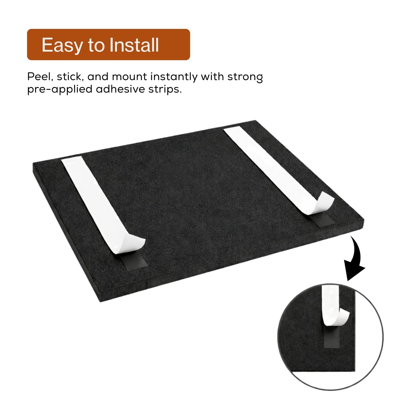 Slats Felt Acoustic Panels 30×30 cm Panels Ash Set of 8