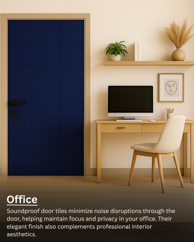 Door Soundproof Tiles | Night Blue