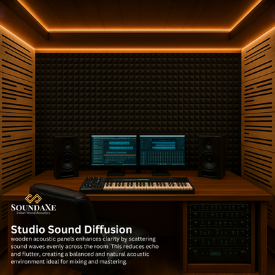 SoundaXe® Pulse Acoustic Panels, 2x2 Ft, Douglas Pine