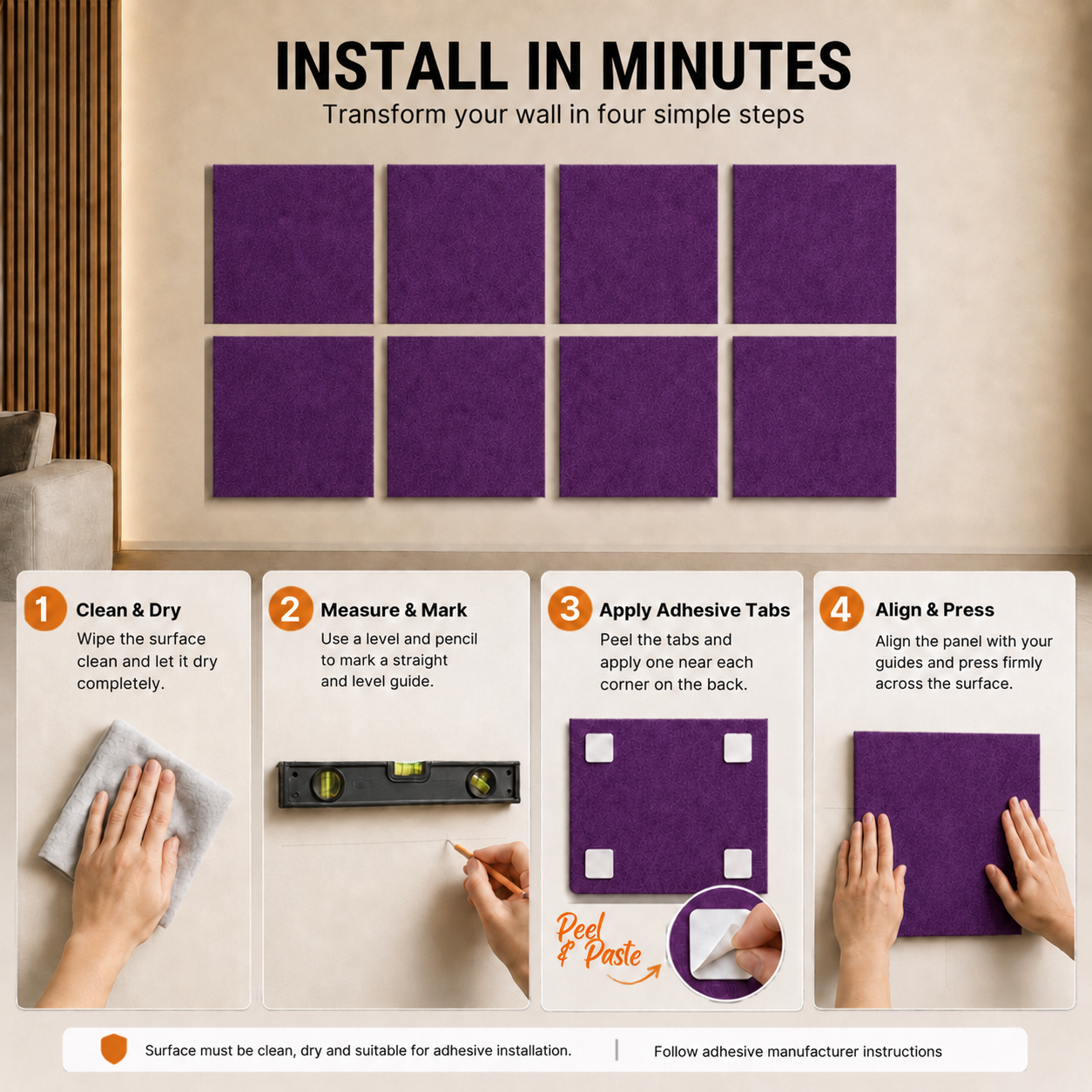 Felt PET Acoustic Panel | Office & Home Acoustics | Berry