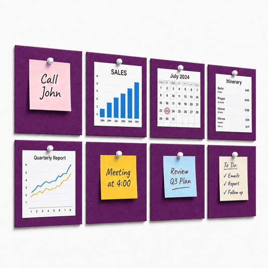 FeltPin Acoustic Bulletin Board 1 x 1 Feet | Berry