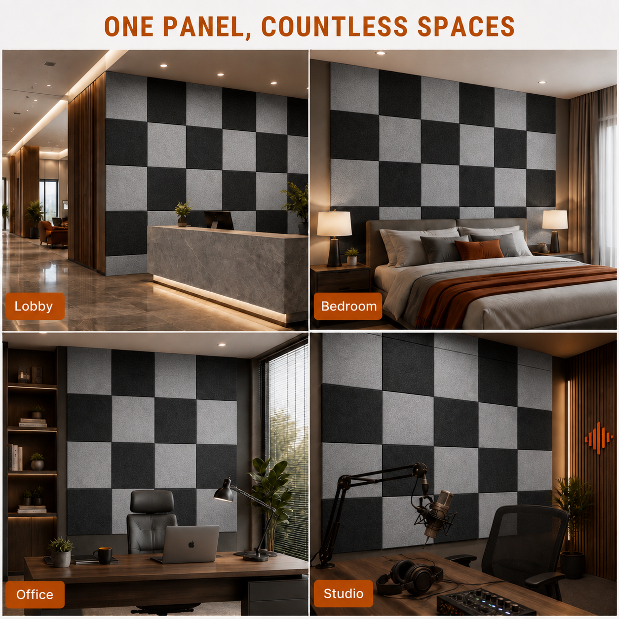 Felt PET Acoustic Panel | Office & Home Acoustics | Carbon