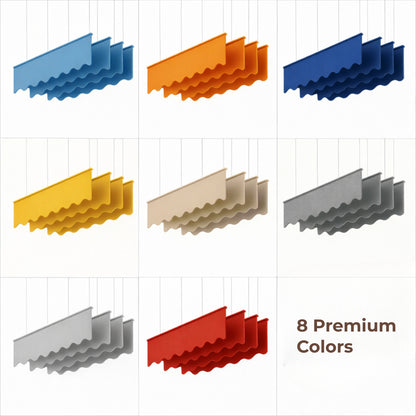 Acoustic Ceiling Baffles, Wave, 8 pcs