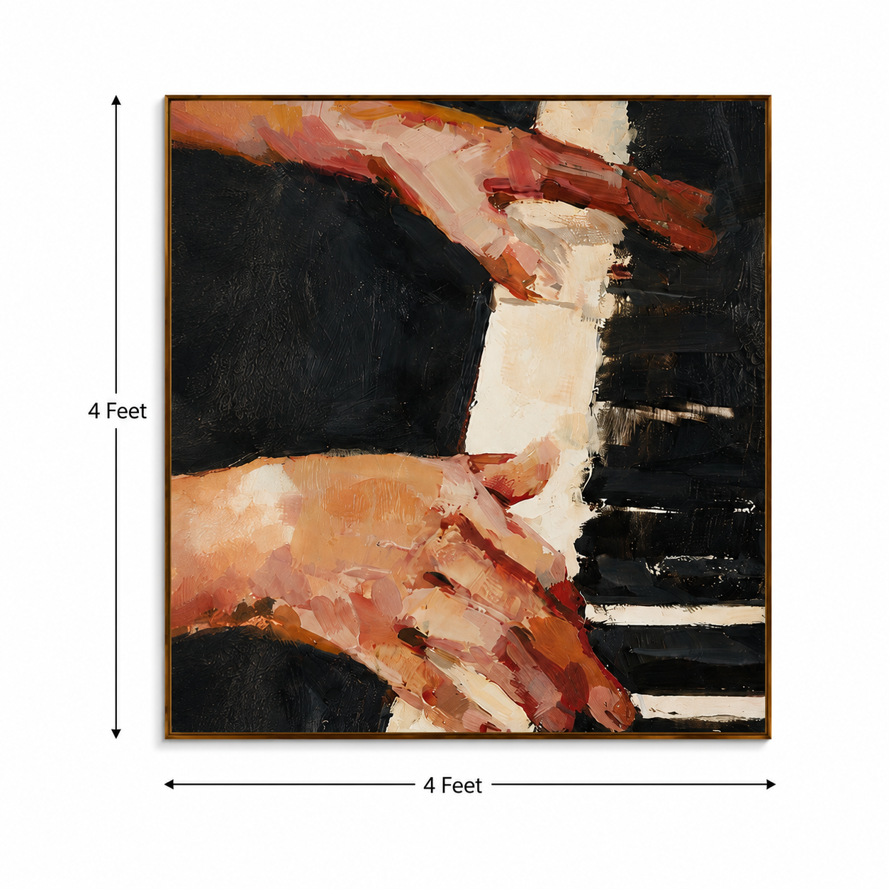 Harmony in Hands – Printed Canvas Felt Acoustic Panel (4 X 4)