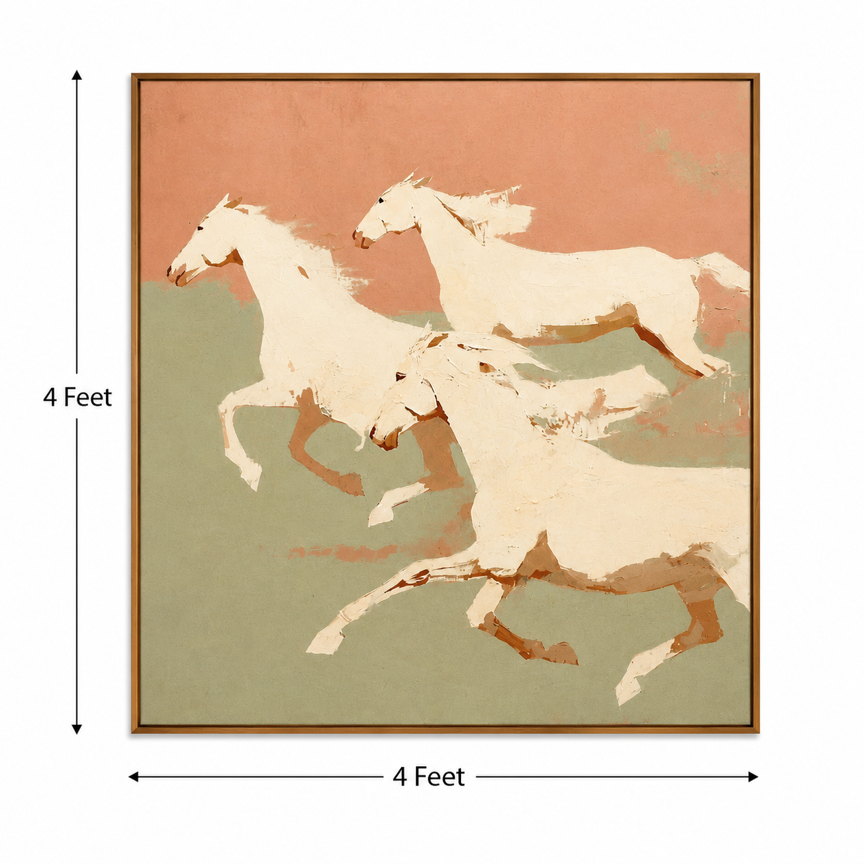 Ivory Gallop – Printed Canvas Felt Acoustic Panel (4 X 4)