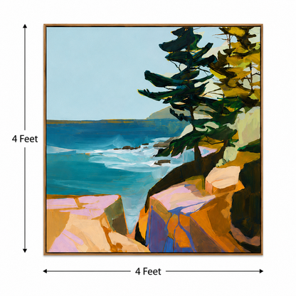Cliffside Serenity – Printed Canvas Felt Acoustic Panel