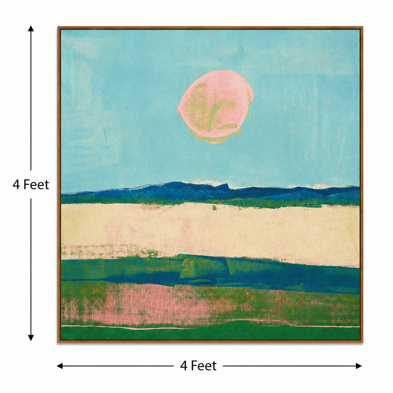 Pastel Horizon – Printed Canvas Felt Acoustic Panel (4 X 4)