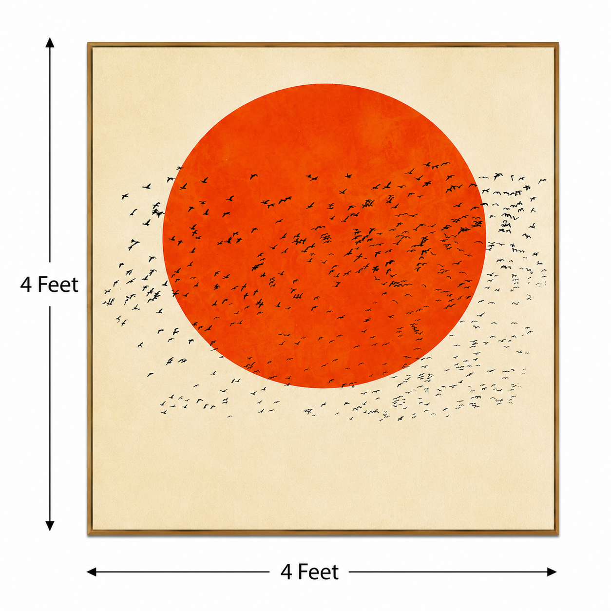 Crimson Flight – Printed Canvas Felt Acoustic Panel (4 x 4)
