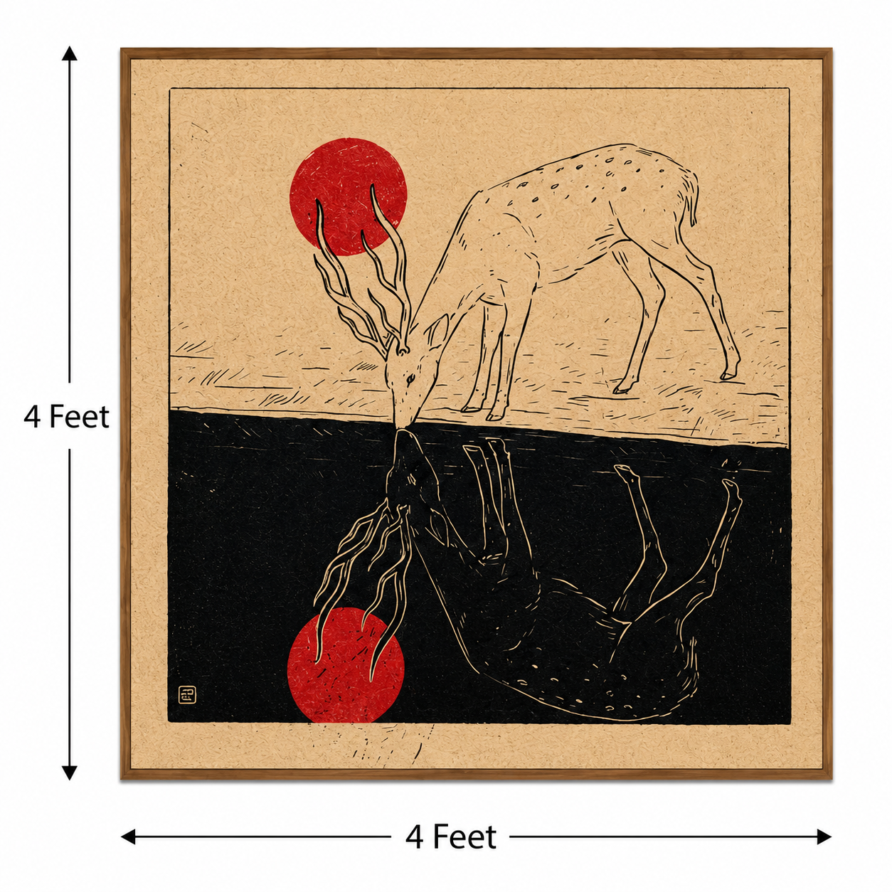 Silent Reflection – Printed Canvas Felt Acoustic Panel (4 x 4)