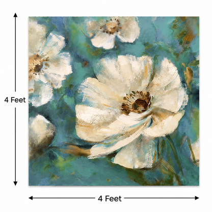 Celestial Bloom – Printed Canvas Felt Acoustic Panel (4 x 4)