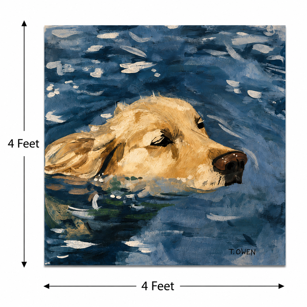Silent Drift – Printed Canvas Felt Acoustic Panel (4 x 4)