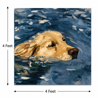 Silent Drift – Printed Canvas Felt Acoustic Panel (4 x 4)