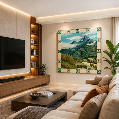 Summit Serenity – Printed Canvas Felt Acoustic Panel (4 x 4)