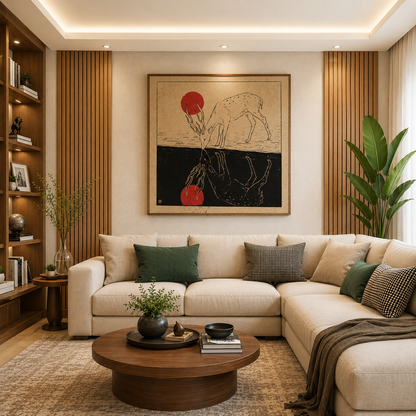 Silent Reflection – Printed Canvas Felt Acoustic Panel (4 x 4)