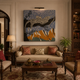 Moonlit Wild Grace – Printed Canvas Felt Acoustic Panel (4 x 4)