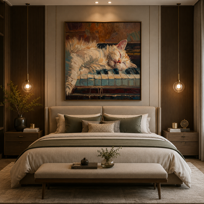 Midnight Melody – Printed Canvas Felt Acoustic Panel (4 X 4)