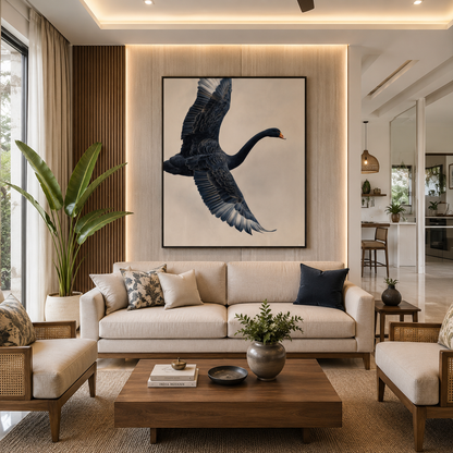 Midnight Grace – Designer Canvas Felt Acoustic Wall Panel (4 X 3)