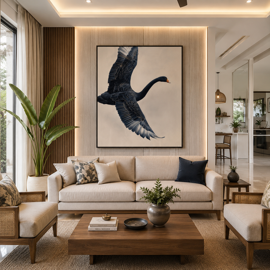 Midnight Grace – Designer Canvas Felt Acoustic Wall Panel (4 X 3)