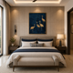 Azure Crane Symphony – Designer Canvas Felt Acoustic Wall Panel (4 X 3)