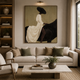 Velvet Noir Elegance – Printed Canvas Felt Acoustic Panel (4 X 4)