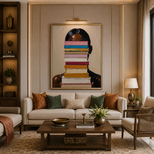 Silent Wisdom – Designer Canvas Felt Acoustic Wall Panel (4 X 3)