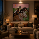 Sunset Gallop – Printed Canvas Felt Acoustic Panel (4 X 4)