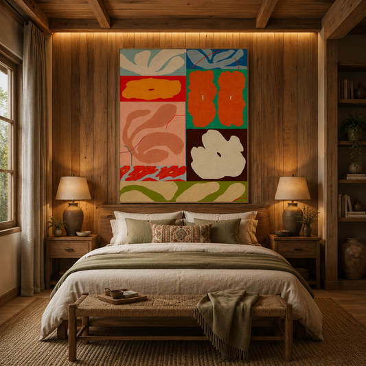 Modern Harvest – Designer Canvas Felt Acoustic Wall Panel (4 X 3)