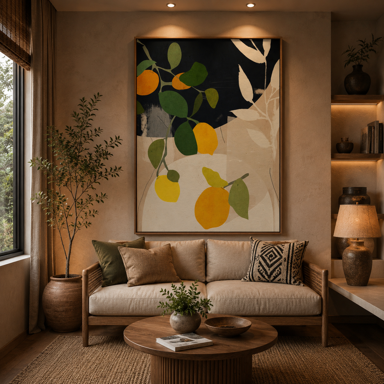 Citrus Grove – Designer Canvas Felt Acoustic Wall Panel (4 X 3)