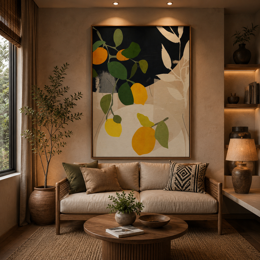 Citrus Grove – Designer Canvas Felt Acoustic Wall Panel (4 X 3)
