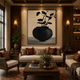 Noir Botanica – Designer Canvas Felt Acoustic Wall Panel (4 X 3)