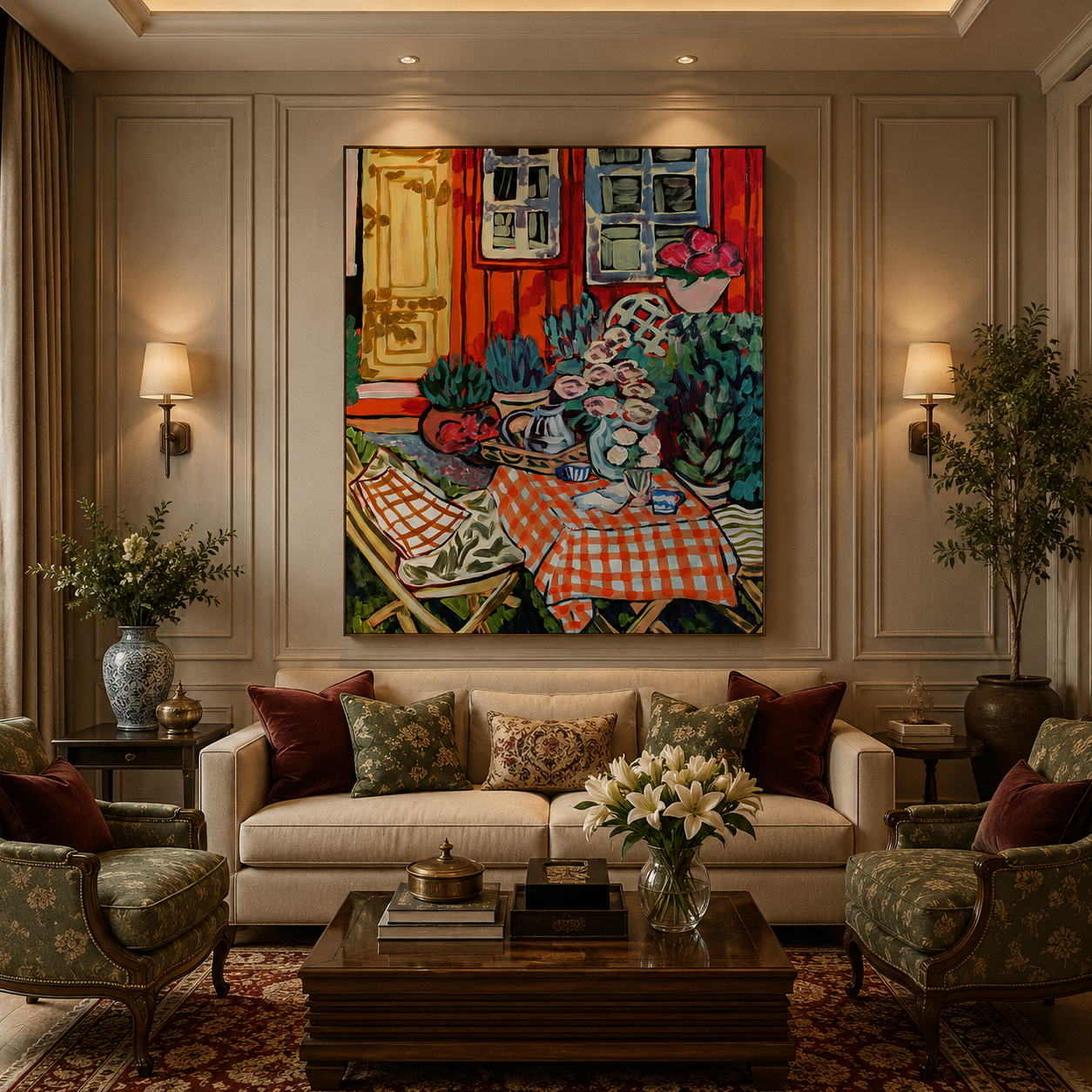 Veranda Morning – Printed Canvas Felt Acoustic Panel (4 X 3)