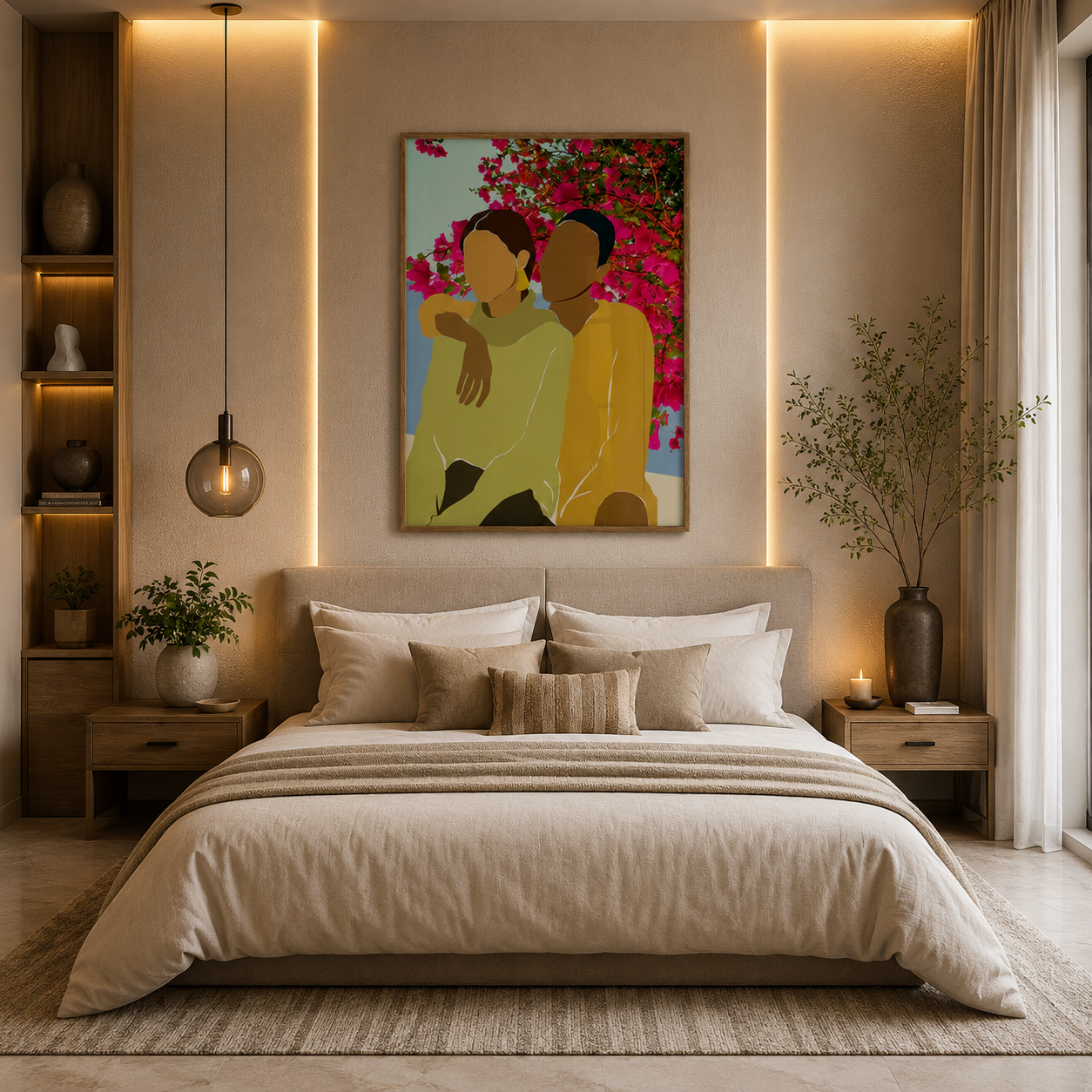 Blossom Bond – Printed Canvas Felt Acoustic Panel (4 X 3)