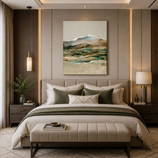 Whispering Peaks – Printed Canvas Felt Acoustic Panel (4 X 3)