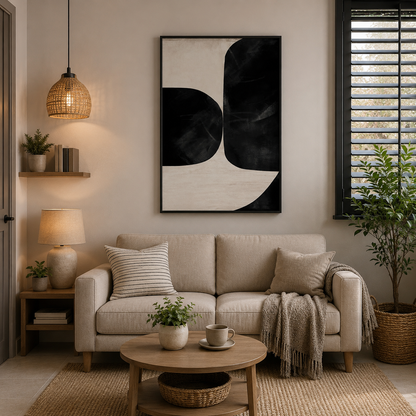 Monolith Balance – Printed Canvas Felt Acoustic Panel (4 X 3)