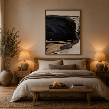 Midnight Expression – Designer Canvas Felt Acoustic Wall Panel (4 X 3)