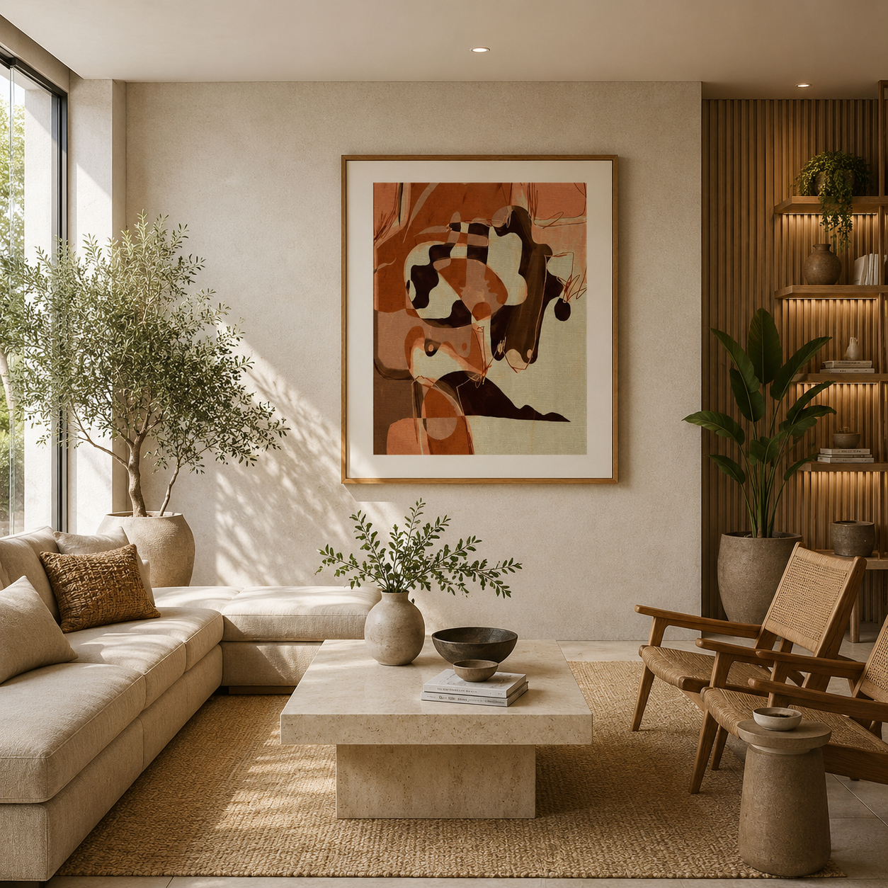Earthform Reverie – Printed Canvas Felt Acoustic Panel (4 x 4)