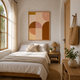 Terracotta Rhythm – Designer Canvas Felt Acoustic Wall Panel (4 X 3)