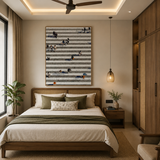 Urban Rhythm – Designer Canvas Felt Acoustic Wall Panel (4 X 3)