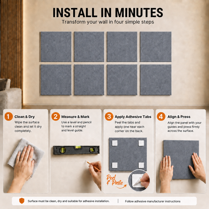 Felt PET Acoustic Panel | Office & Home Acoustics | Smoke