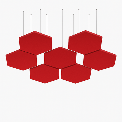 Acoustic Ceiling Clouds, Hexagon, 8 pcs