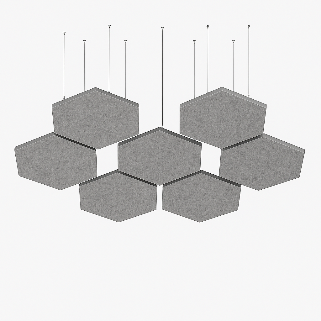 Acoustic Ceiling Clouds, Hexagon, 8 pcs