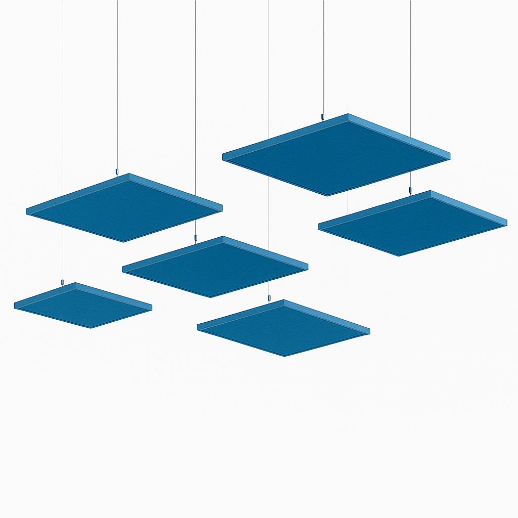 Acoustic Ceiling Clouds, Square, 8 pcs