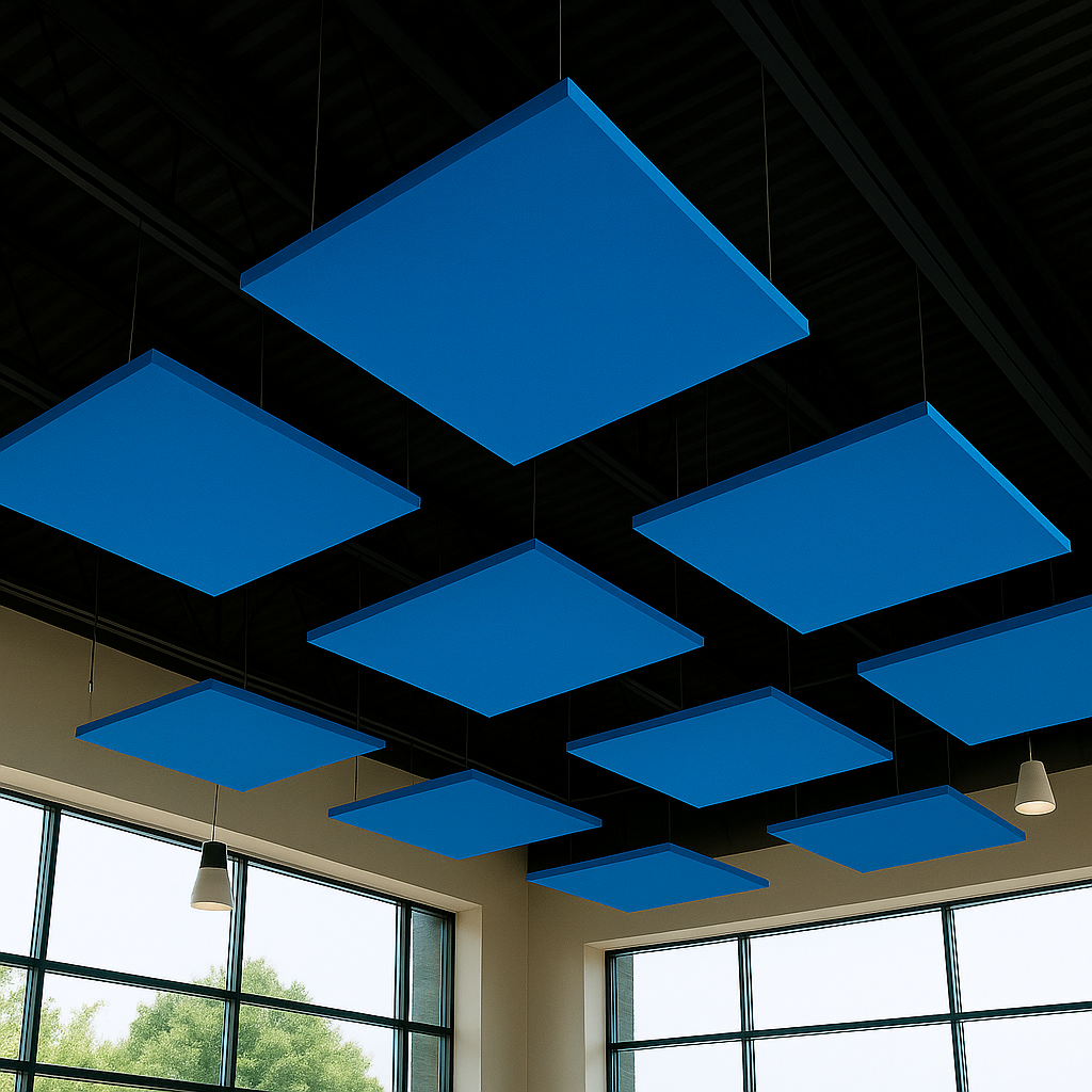 Acoustic Ceiling Clouds, Square, 8 pcs