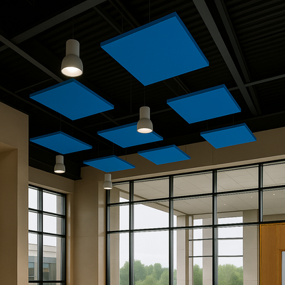 Acoustic Ceiling Clouds, Square, 8 pcs