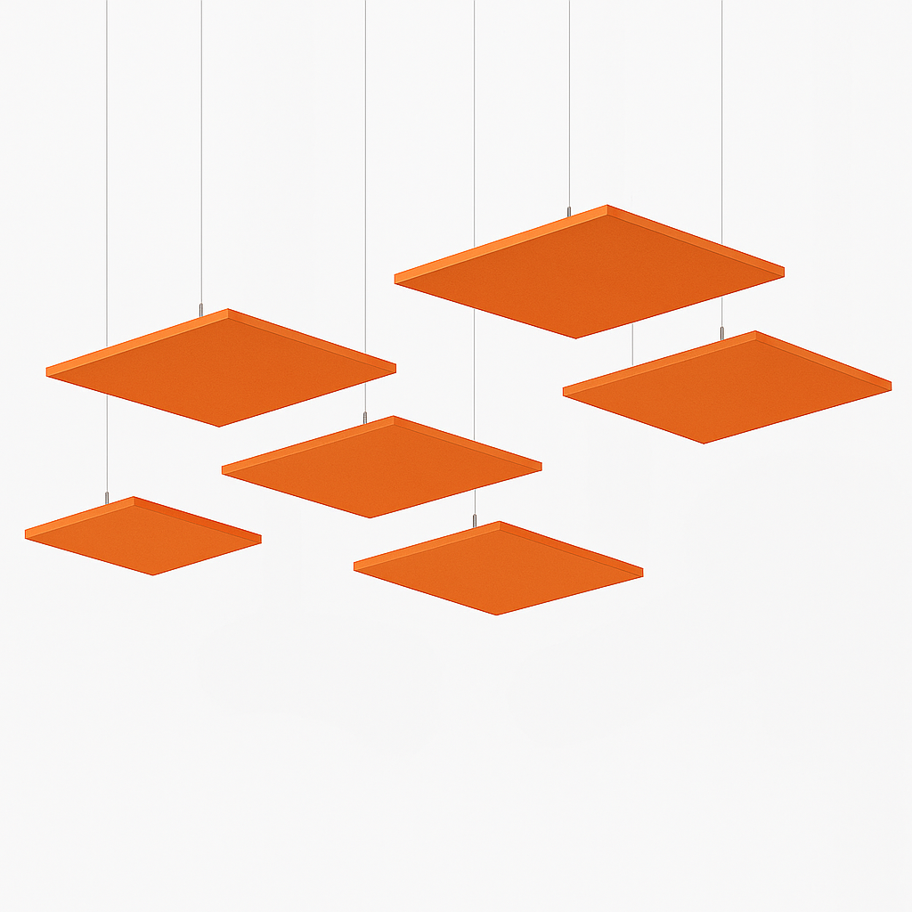 Acoustic Ceiling Clouds, Square, 8 pcs